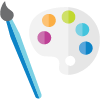 brush and palette icon
