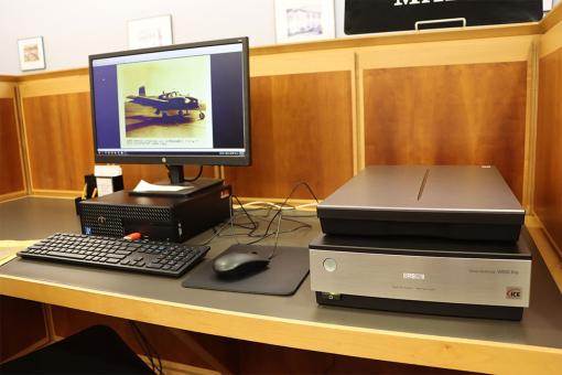 Epson scanning station for photographs, documents, slides, and negatives