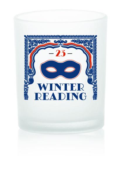 Winter Reading votive candle