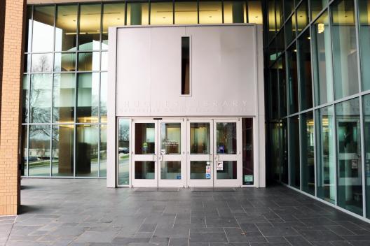 Hughes Main Library entrance