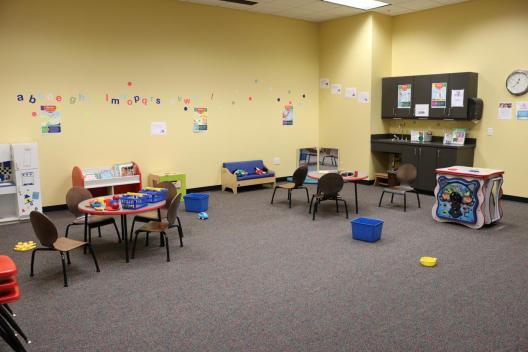 Enjoy the Play and Learn Center during your next visit to the Hughes Main Library.