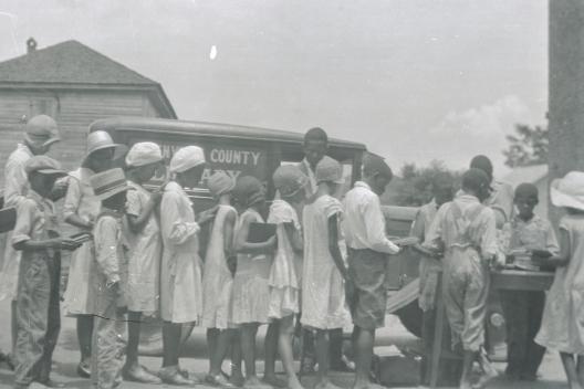 Greenville County was the home of the South’s first bookmobile, which served both white and African American schools & communities. (Image from the South Carolina Room Collection)
