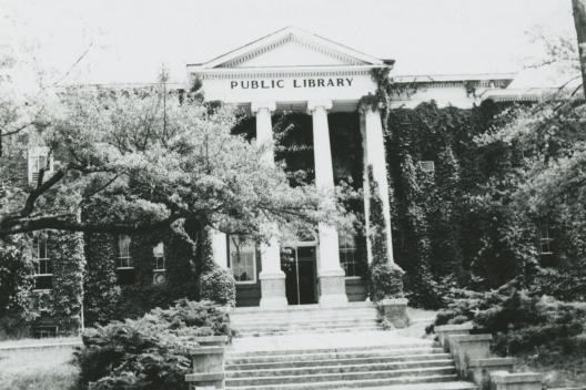 In 1940, a former school building on Main Street was purchased for the library which was only to be used by people who were not African-American. By 1947, this library reported a collection of 55,508 books compared to 11,644 at Phillis Wheatley. (Image from the South Carolina Room Collection)