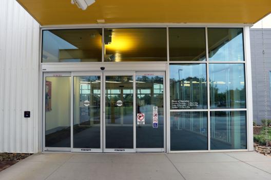 Sliding glass door entrance